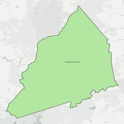 Transylvania County NC school district boundaries map