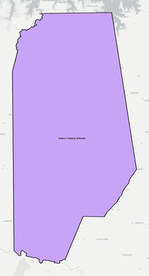 Vance County NC school district boundaries map