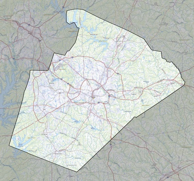 Wake County NC USGS topo map