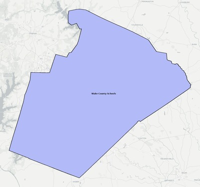 Wake County NC school district boundaries map