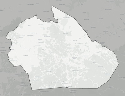 Watauga County NC county basemap context