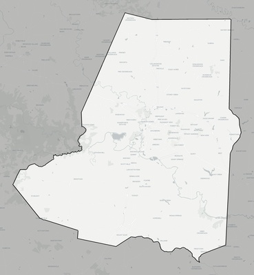 Wayne County NC county basemap context