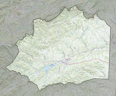 Wilkes County NC USGS topo map