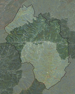 Yancey County NC USGS imagery and topo map