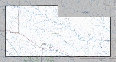 Adams County ND USGS topo map