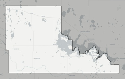 Benson County ND county basemap context