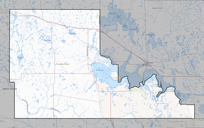 Benson County ND USGS topo map