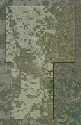 Billings County ND USGS imagery and topo map