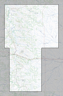 Billings County ND USGS topo map