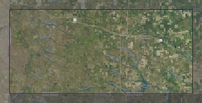 Bowman County ND USGS imagery and topo map