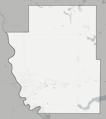 Burleigh County ND county basemap context
