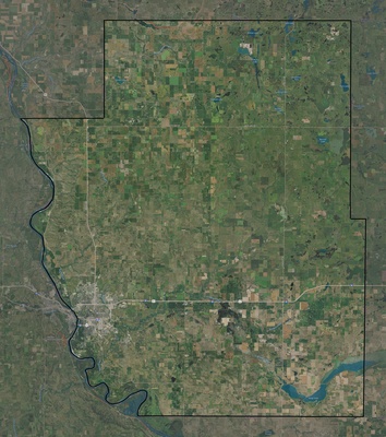 Burleigh County ND USGS imagery and topo map