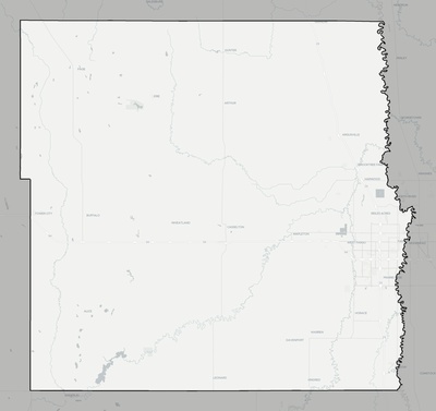 Cass County ND county basemap context