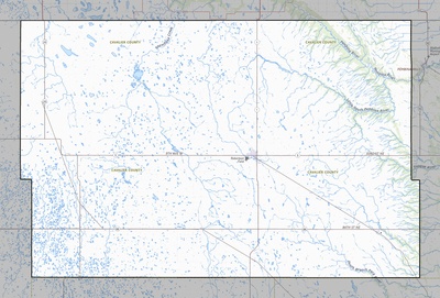 Cavalier County ND USGS topo map