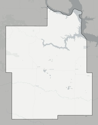 Dunn County ND county basemap context