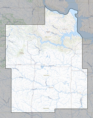Dunn County ND USGS topo map