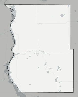 Emmons County ND county basemap context