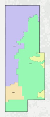 Golden Valley County ND ZIP code boundaries map