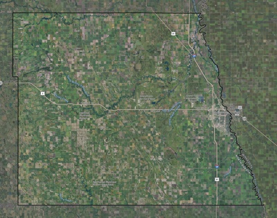 Grand Forks County ND USGS imagery and topo map