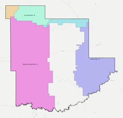 Grant County ND school district boundaries map