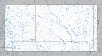 LaMoure County ND USGS topo map