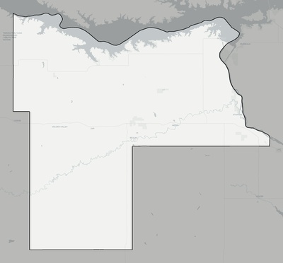 Mercer County ND county basemap context
