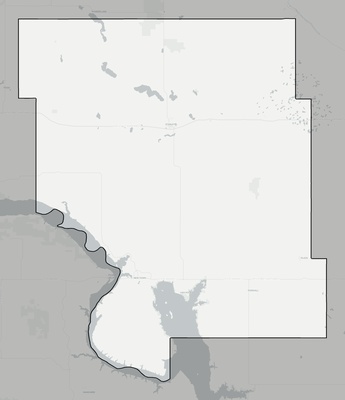 Mountrail County ND county basemap context