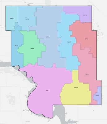 Mountrail County ND ZIP code boundaries map