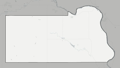 Oliver County ND county basemap context