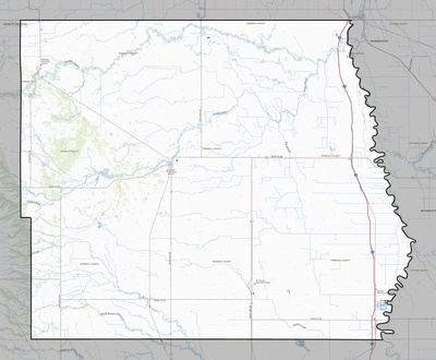 Pembina County ND USGS topo map