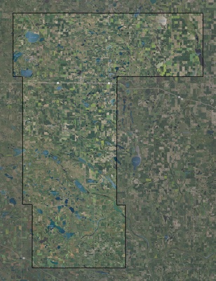 Pierce County ND USGS imagery and topo map