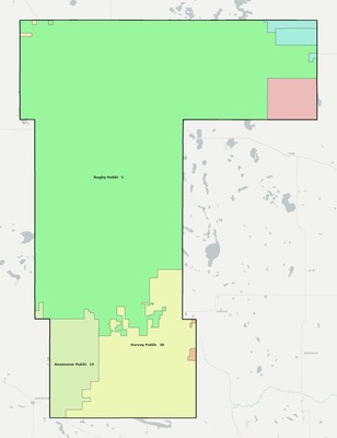 Pierce County ND school district boundaries map
