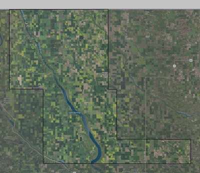 Renville County ND USGS imagery and topo map
