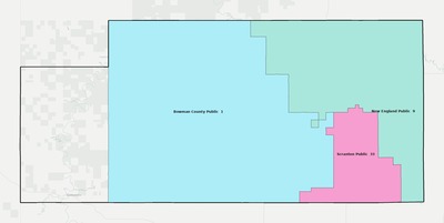 Slope County ND school district boundaries map
