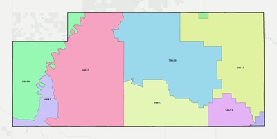 Slope County ND ZIP code boundaries map