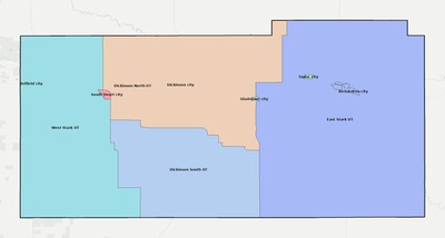 Stark County ND townships and subdivisions map