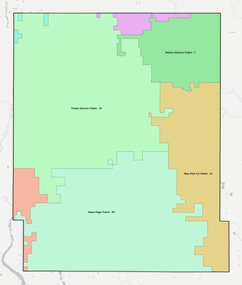 Steele County ND school district boundaries map