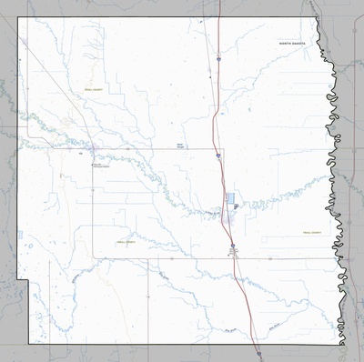 Traill County ND USGS topo map