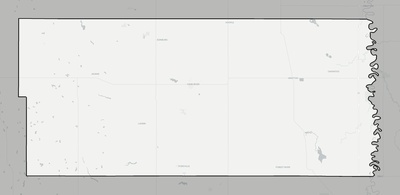 Walsh County ND county basemap context