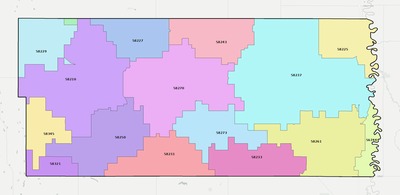 Walsh County ND ZIP code boundaries map