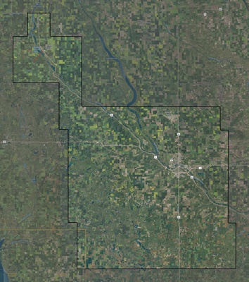 Ward County ND USGS imagery and topo map