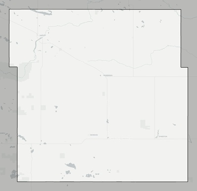 Wells County ND county basemap context