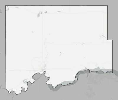 Williams County ND county basemap context