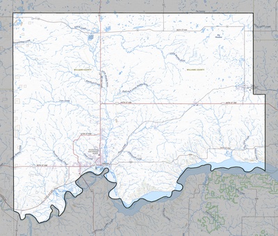 Williams County ND USGS topo map