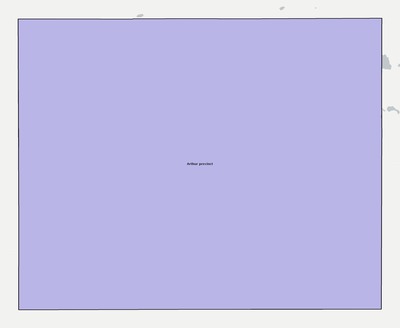 Arthur County NE townships and subdivisions map