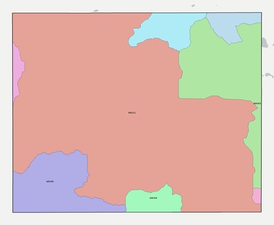 Arthur County NE ZIP code boundaries map