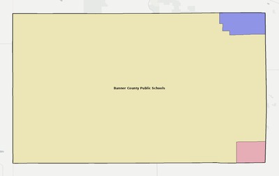 Banner County NE school district boundaries map