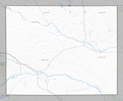 Blaine County NE USGS topo map