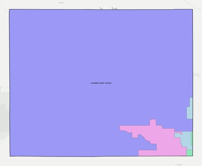 Blaine County NE school district boundaries map