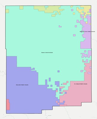 Boone County NE school district boundaries map